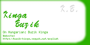 kinga buzik business card